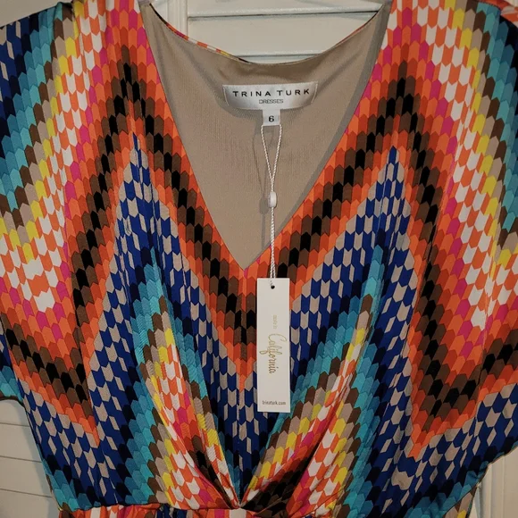 Nwt Trina Turk dress size 6 - Picture 3 of 7